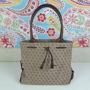 Vintage Dooney And Bourke Tan Signature Handbag